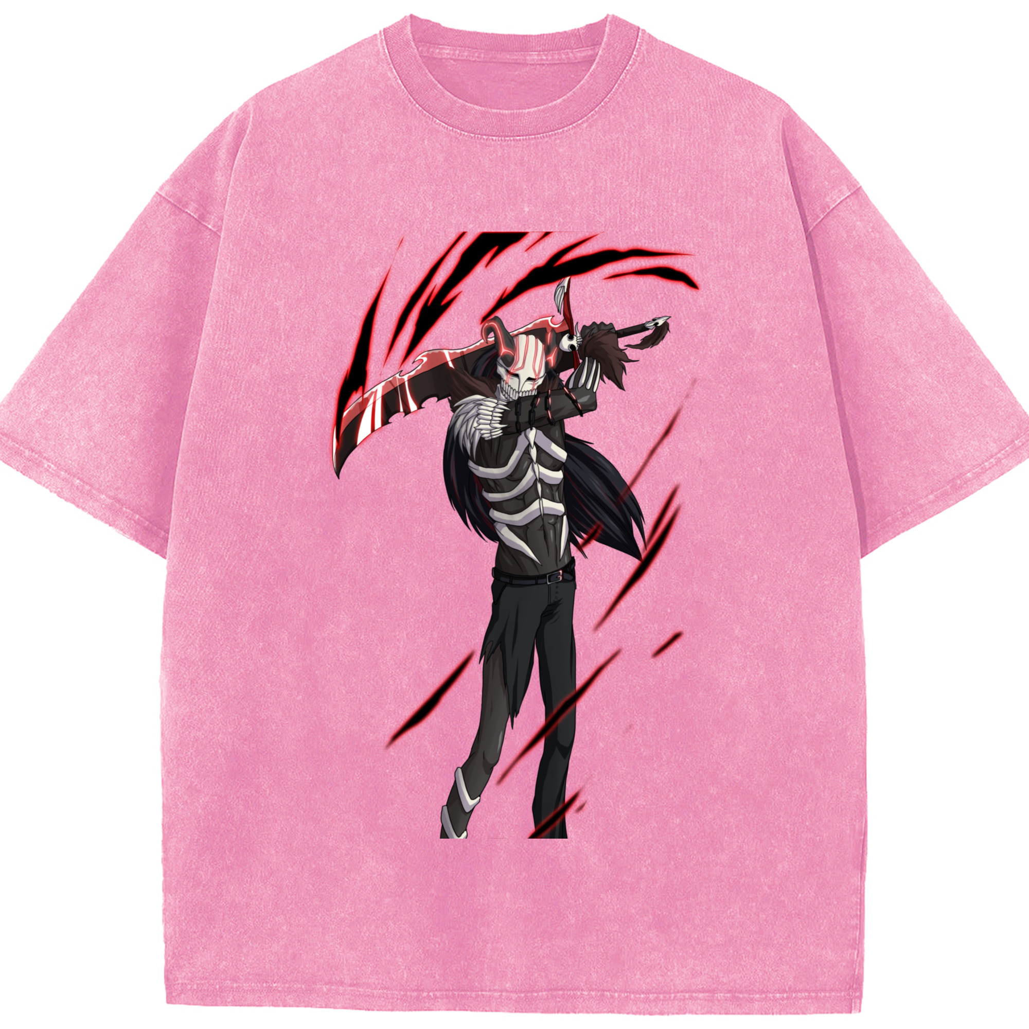 （画像用） ブリーチ 黒崎一護（くろさき いちご）BLEACH Kurosaki Ichigo 綿100% ヴィンテージ風 半袖Tシャツ（フロントプリント）